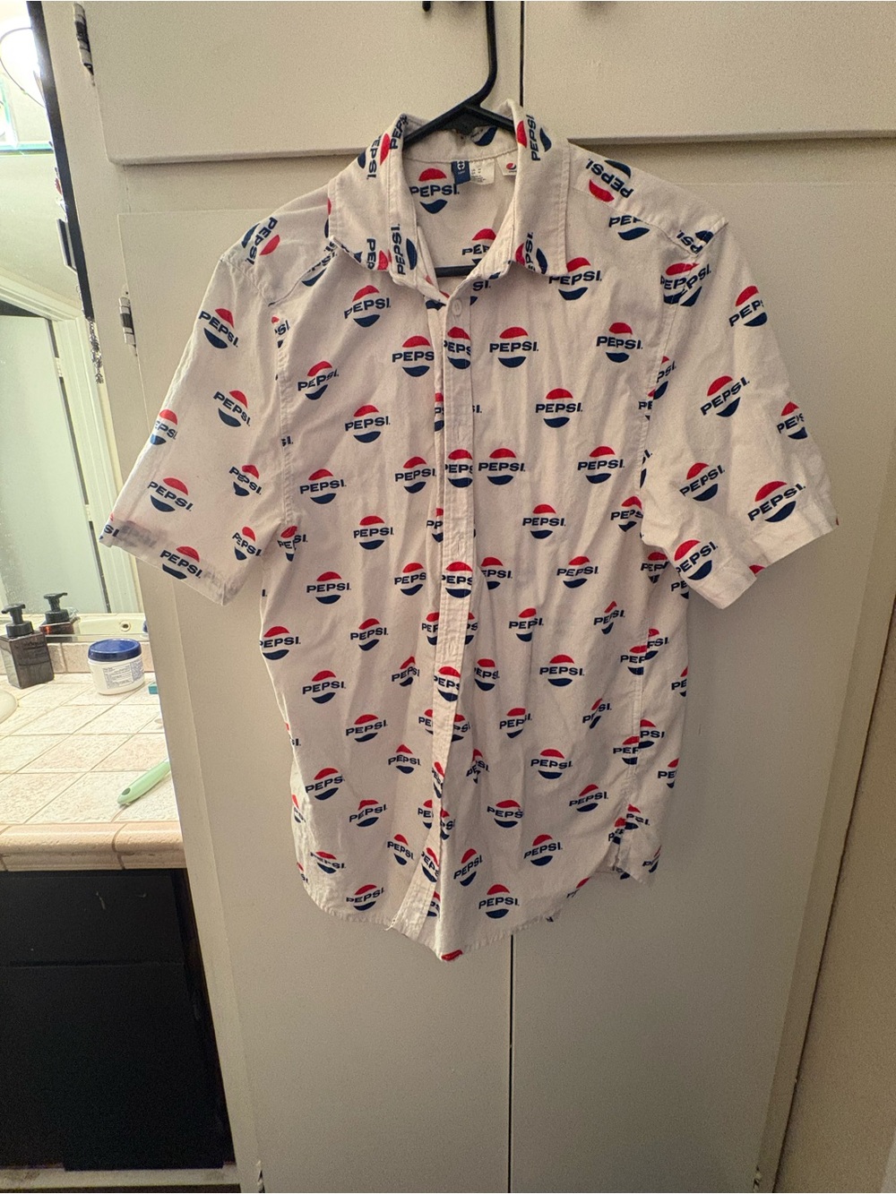 H&M Pepsi Short Sleeve Button-Up Shirt